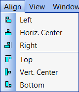 commands for aligning objects