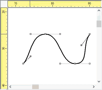 modification of Bezier curve control points