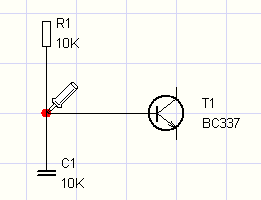 connecting wire between a symbol and another wire