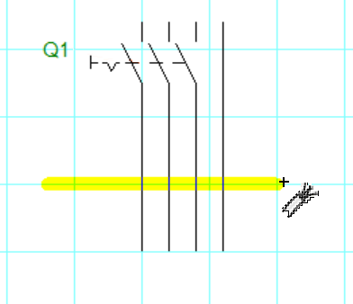 tekening elektrisch kabelsymbool