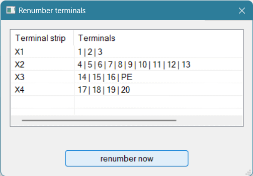 renumbered terminals