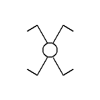 Kruisschakelaar - enkellijnig