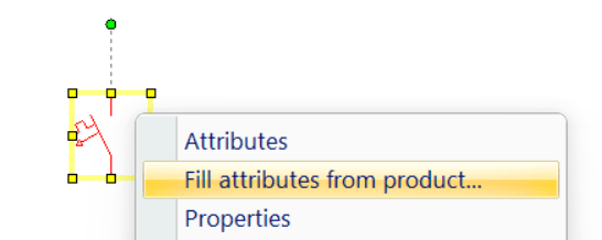filling in attributes from a product