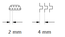 Abstand von Anschlüssen