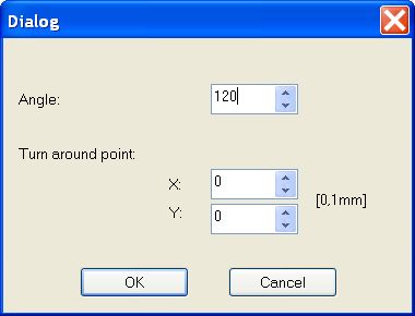 rotate object dialog