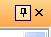 pin and close icons on a panel