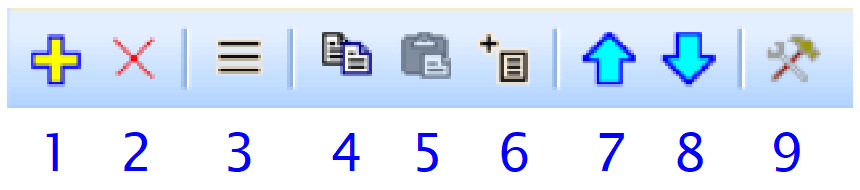 tlačítka v panelu Stránky