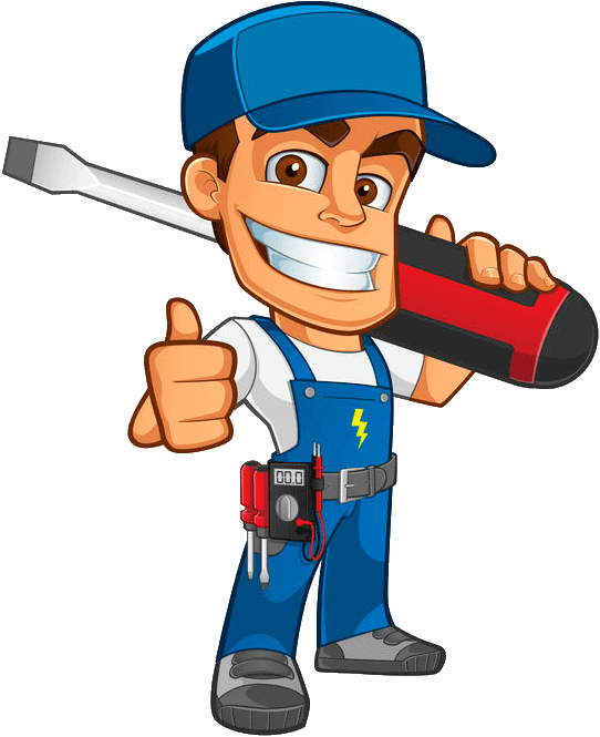 electrician with a helm