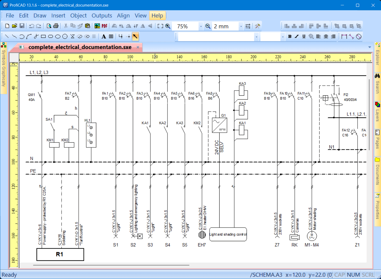 complete electrical documentation