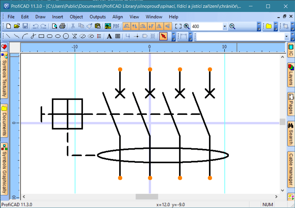 electrical symbol in editor